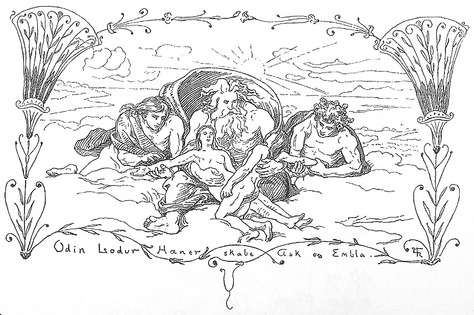 Pregunta y embla a odin y lodur