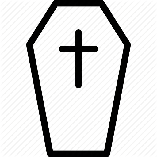 símbolo de ataúd
