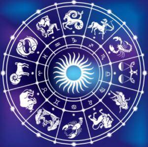Rueda azul del zodiaco