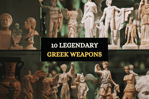 Arma legendaria de la mitología griega - símbolo de los santos