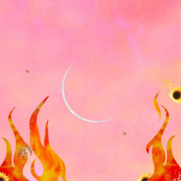 Collage de Luna Creciente en Aries