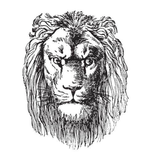 Tatuaje de cabeza de león