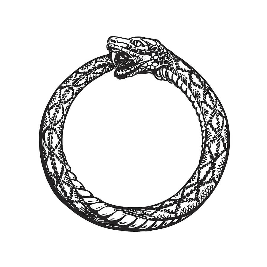 Símbolo de la serpiente Ouroboros