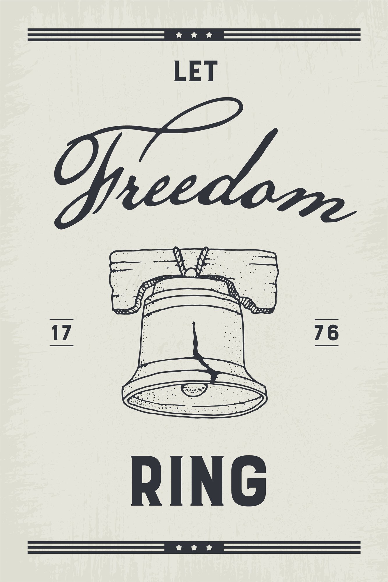Let Liberty Ring Symbol Liberty Bell Ilustración con las palabras del rey Martín Lutero