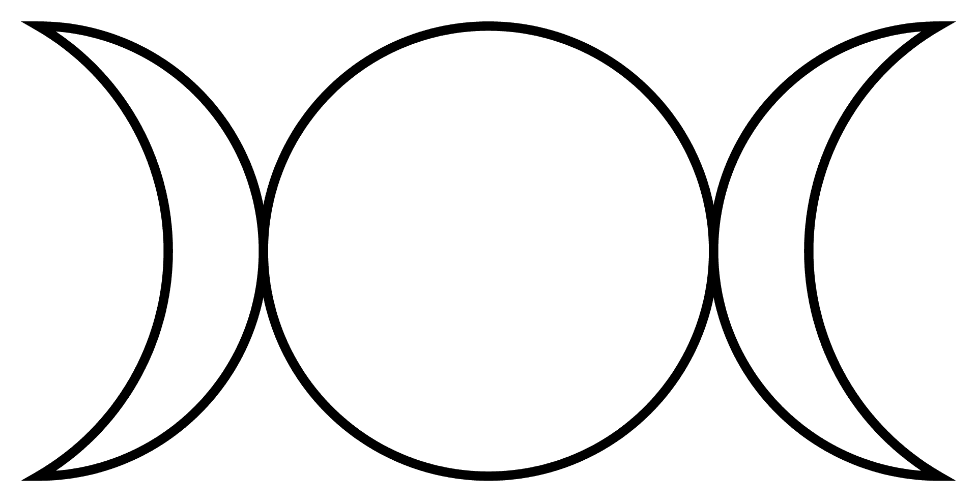 símbolo de la luna triple