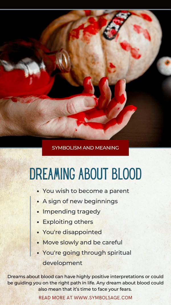 significado de soñar con sangre