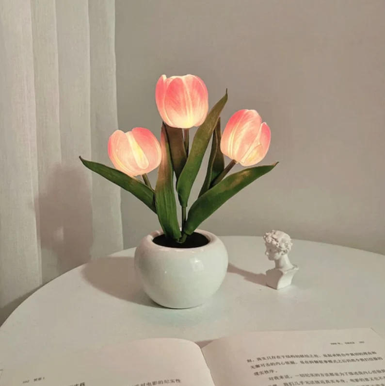 lámpara de mesa tulipán