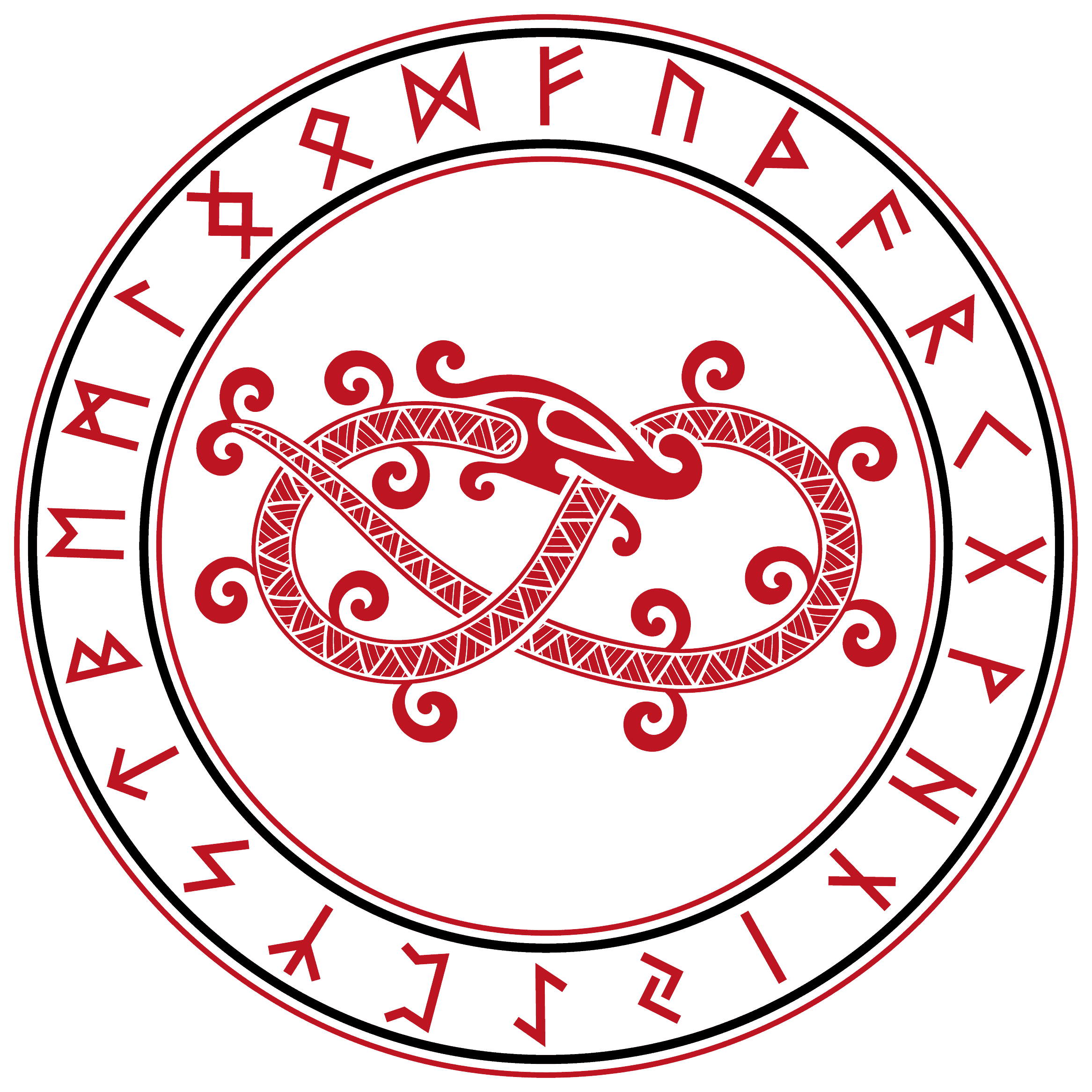 Jormungandr, la serpiente del mundo asociada con el símbolo de Ouroboros en la mitología nórdica