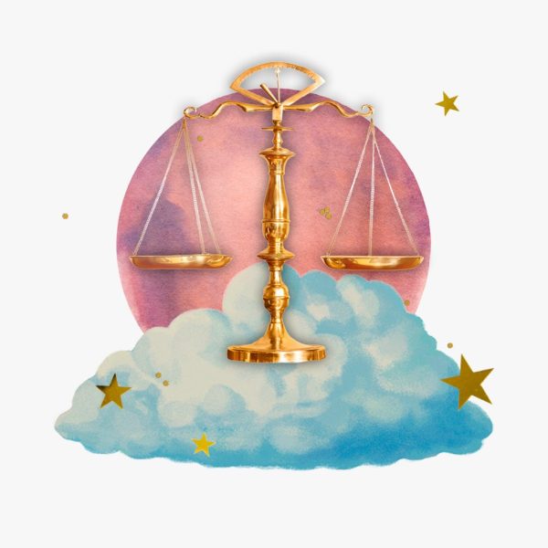 Collage de Marte en el signo del zodíaco Libra.