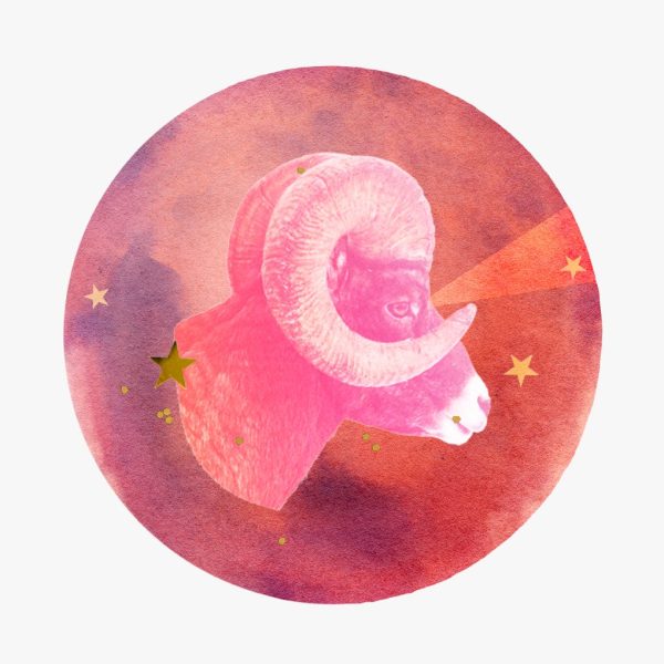 Collage de Marte en la constelación de Aries.
