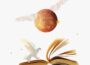 Mercury in Virgo horoscopes, 2024 – Collage of a dove on a book, stars, and the planet Mercury for Mercury in Virgo.