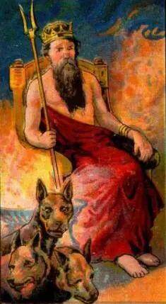 Tarjeta antigua de Plutón