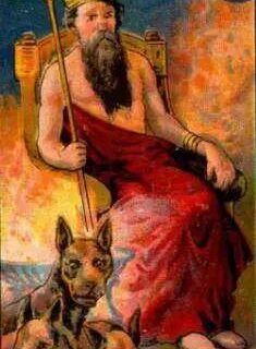 Tarjeta antigua de Plutón